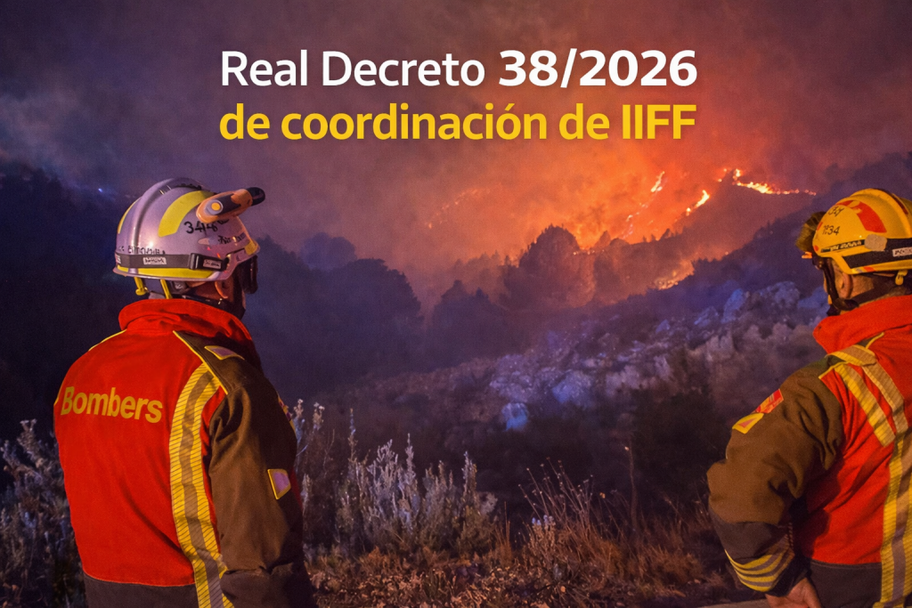Real Decreto 38/2026 de coordinación de IIFF. Aplicación a los cuerpos de bomberos públicos