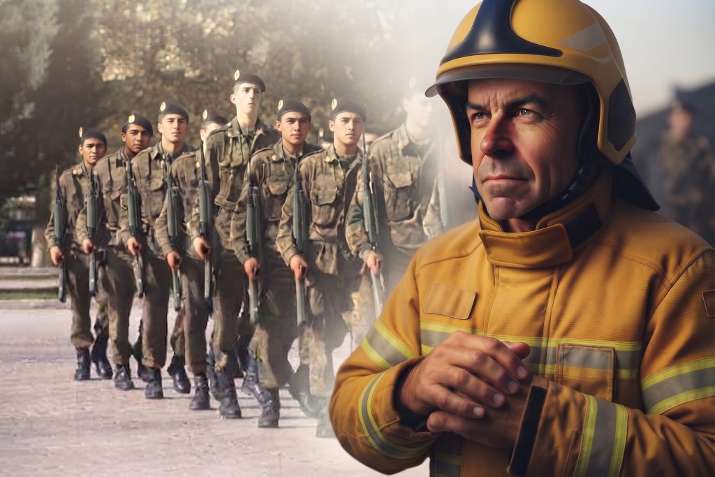 ¿Cuenta el servicio militar para la jubilación de los bomberos?